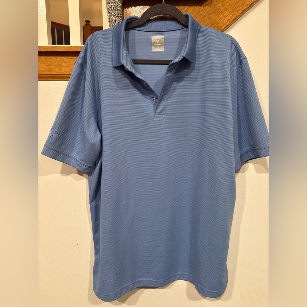 Callaway Men's Opti-Dri Blue Polo Golf Shirt - XL
